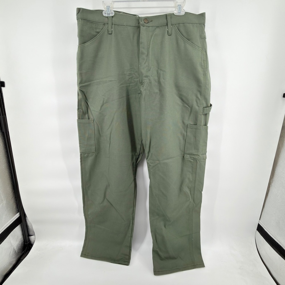 Bulwark Excel FR Mens Pants 38x37 Green Flame Resistant Canvas Workwear PLJ8OL6
